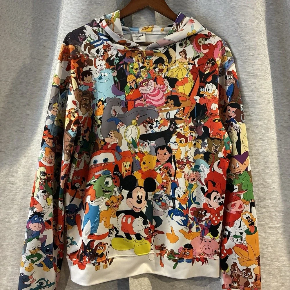 Zootop Bear Disney Characters All Over Print Hoodie‎ Size XXL